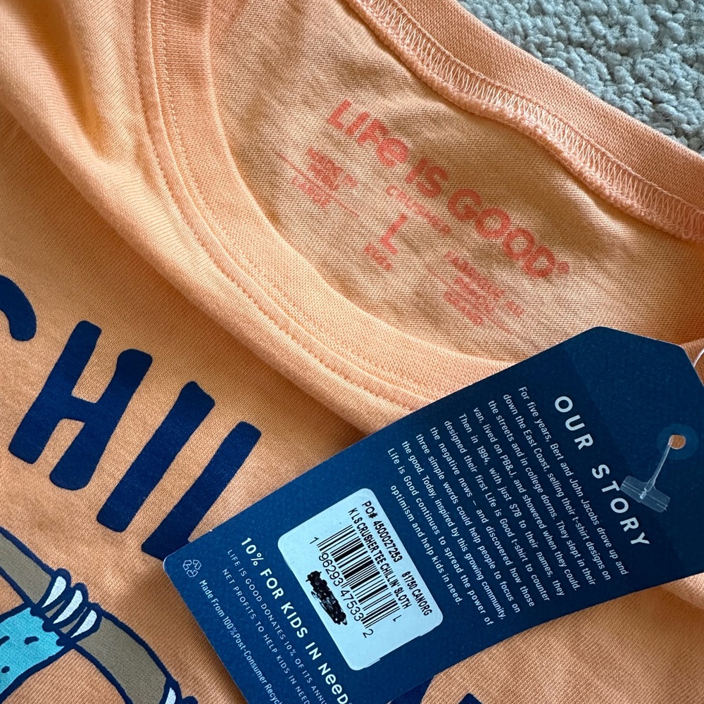 Life is good youth large long sleeve t shirt